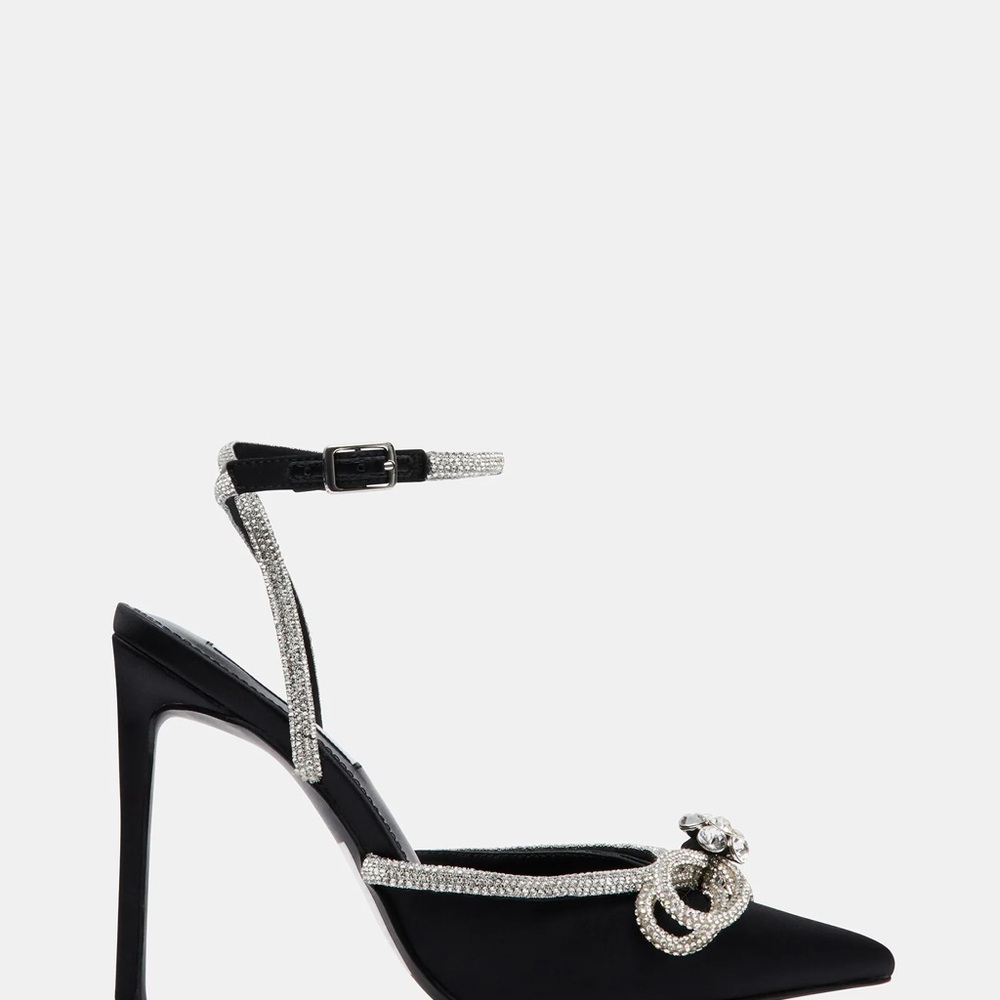 Steve Madden Black and Silver Stiletto Heels